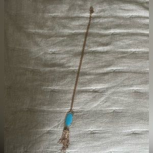 Kendra Scott Rayne Necklace - Gold with turquoise stone